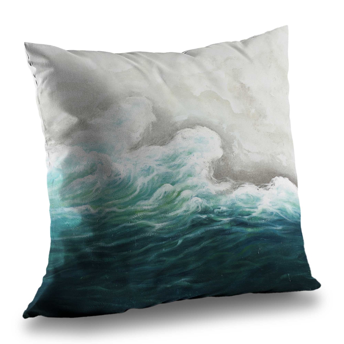 C1PC1414A7ZUJN 14 x 14 in. Seaside Bathroom Gray Poly Twill Throw - Home Decor Accent