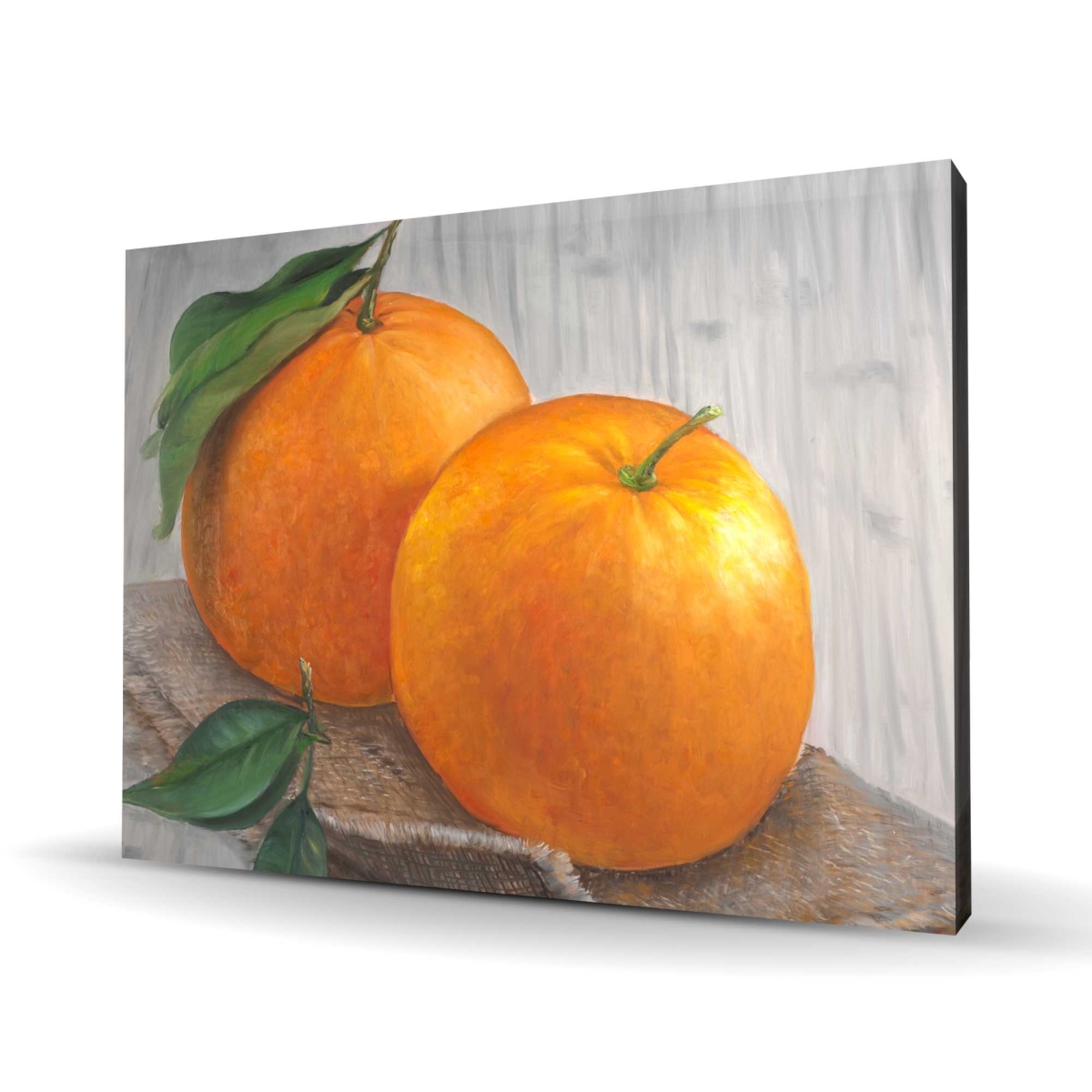 C1RC3648H5PTFS 36 x 48 in. Two Oranges - Gastronomy Hyperrealist Canvas Home Decor