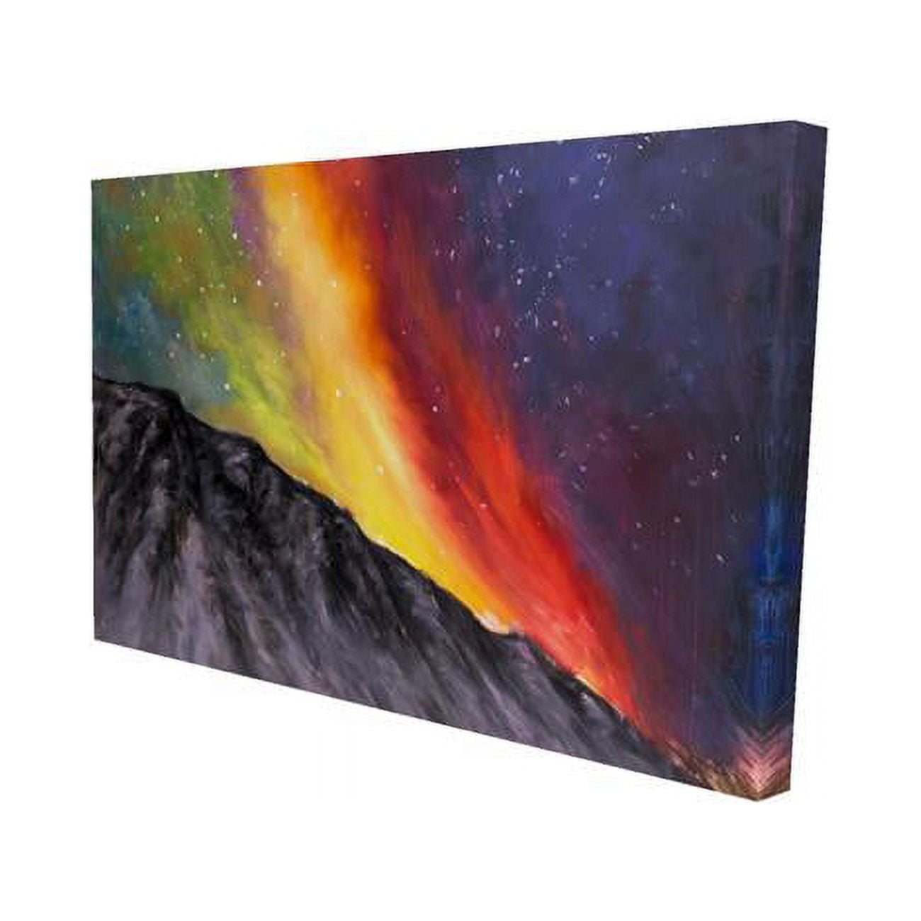 12 x 18 in. Aurora Borealis in the Mountain-Print on Canvas