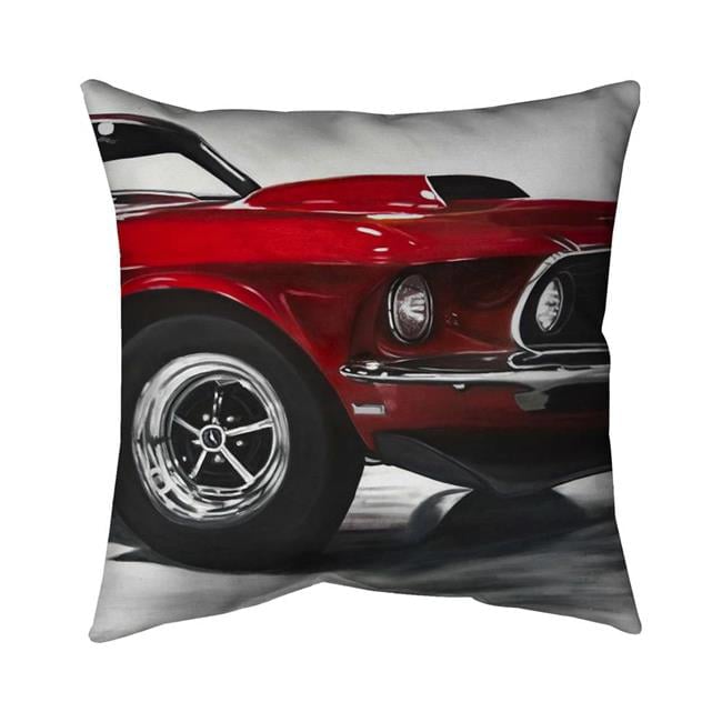 26 x 26 in. Classic Red Car-Double Sided Print Indoor Pillow