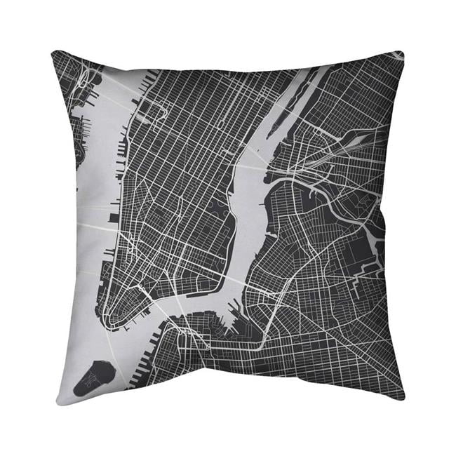 26 x 26 in. New-York City Plan-Double Sided Print Indoor Pillow