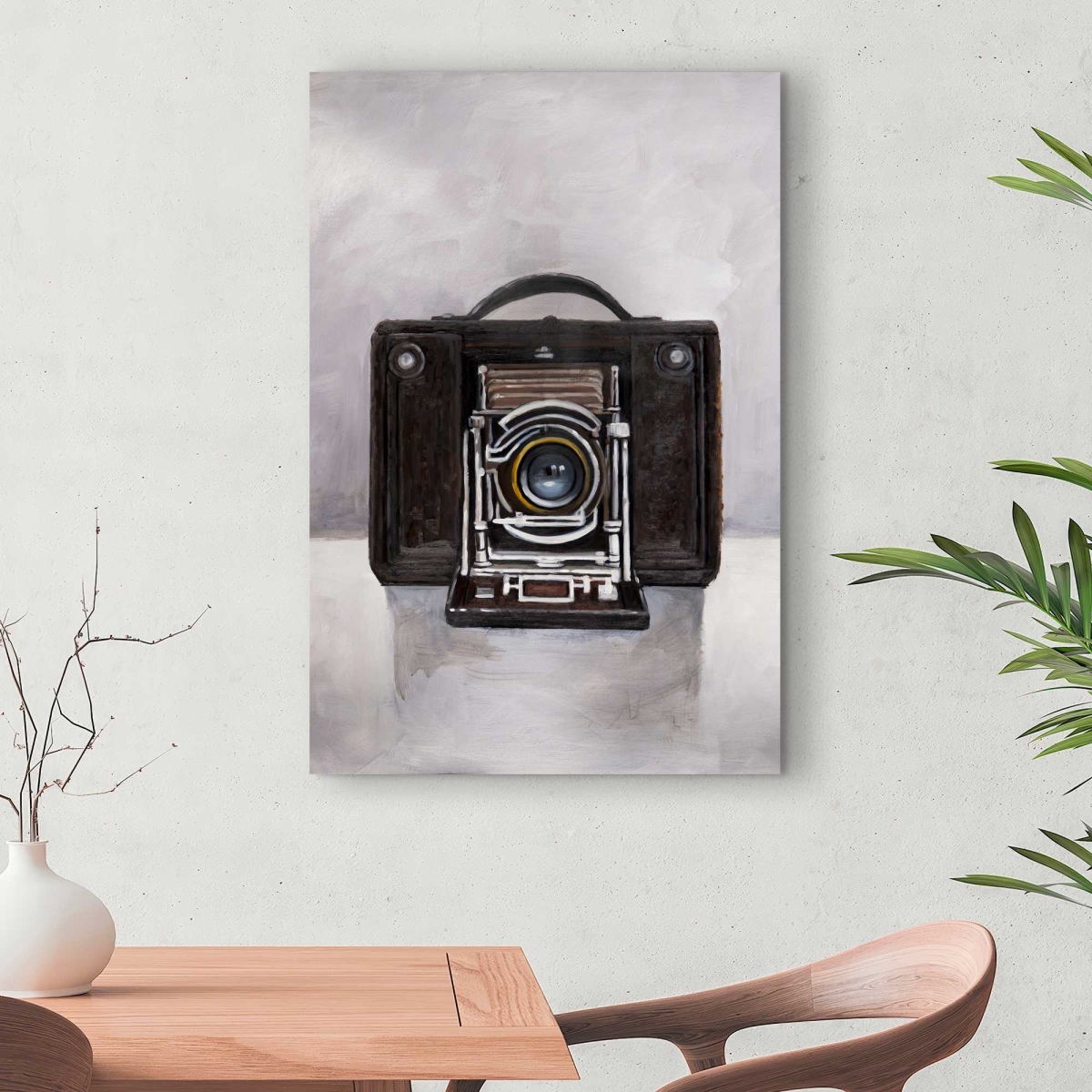 C1RC24363YBOGD 24 x 36 in. Old Camera Vintage Canvas - Unique Home Decor Piece