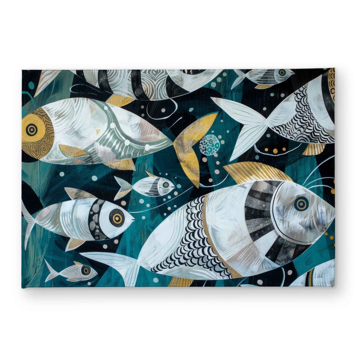 CODM1724KGBPNU 17 x 24 in. School of Fish Gray Indoor & Outdoor Door Mat - Home Decor