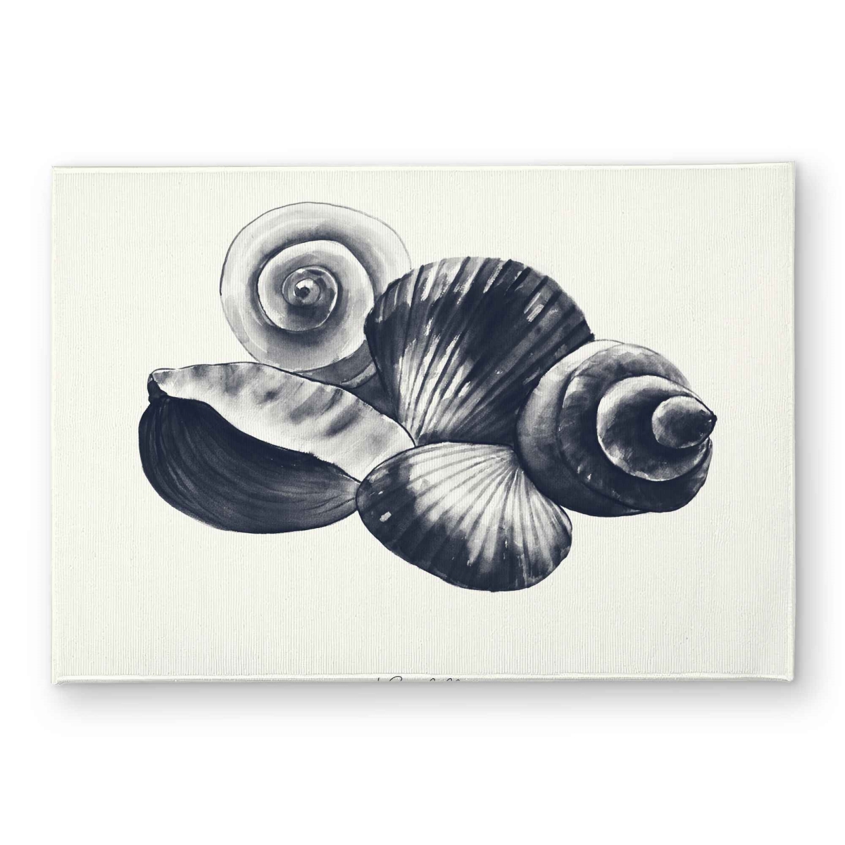 CODM1724LXNVK8 17 x 24 in. Blue Seaside Shells Door Mat - Aquatic Decor for Home