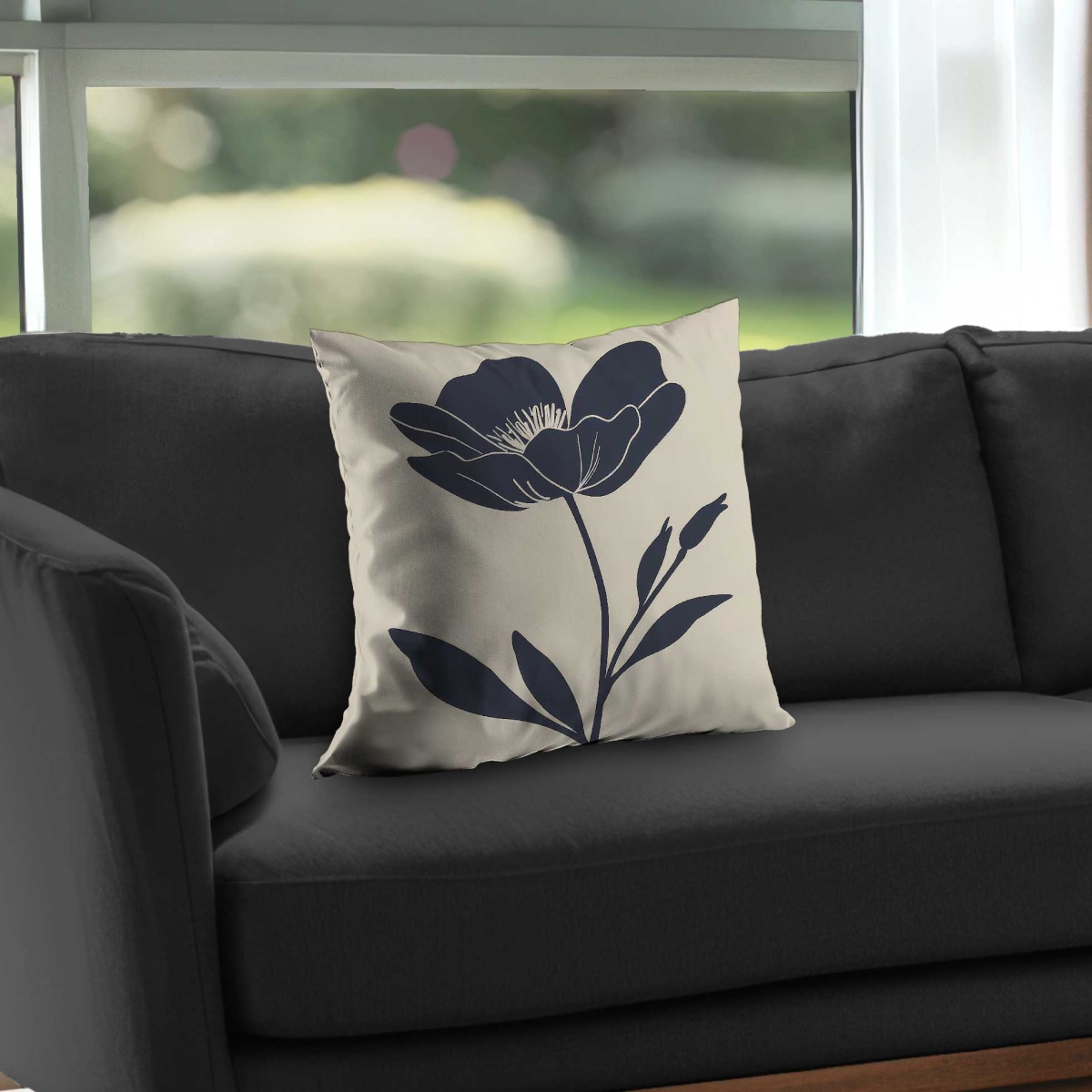 C1PT181862DK30 18 x 18 in. The Flower White Poly Twill Throw Pillow Insert - Home Decor