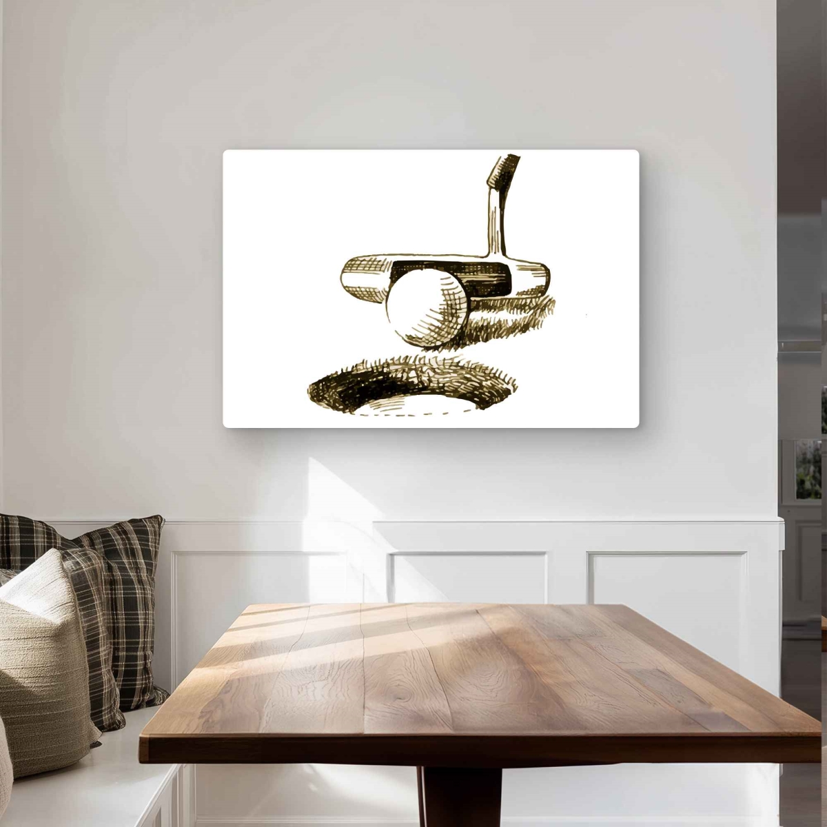 C1MP2436XEA34S 24 x 36 in. Illustration of A Birdie - Brown Metal Print Wall Art for Man Cave