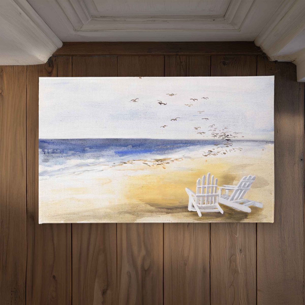 CODM2134IXSA76 21 x 34 in. Day at the Beach Door Mat - Illustrative Sea Home Decor