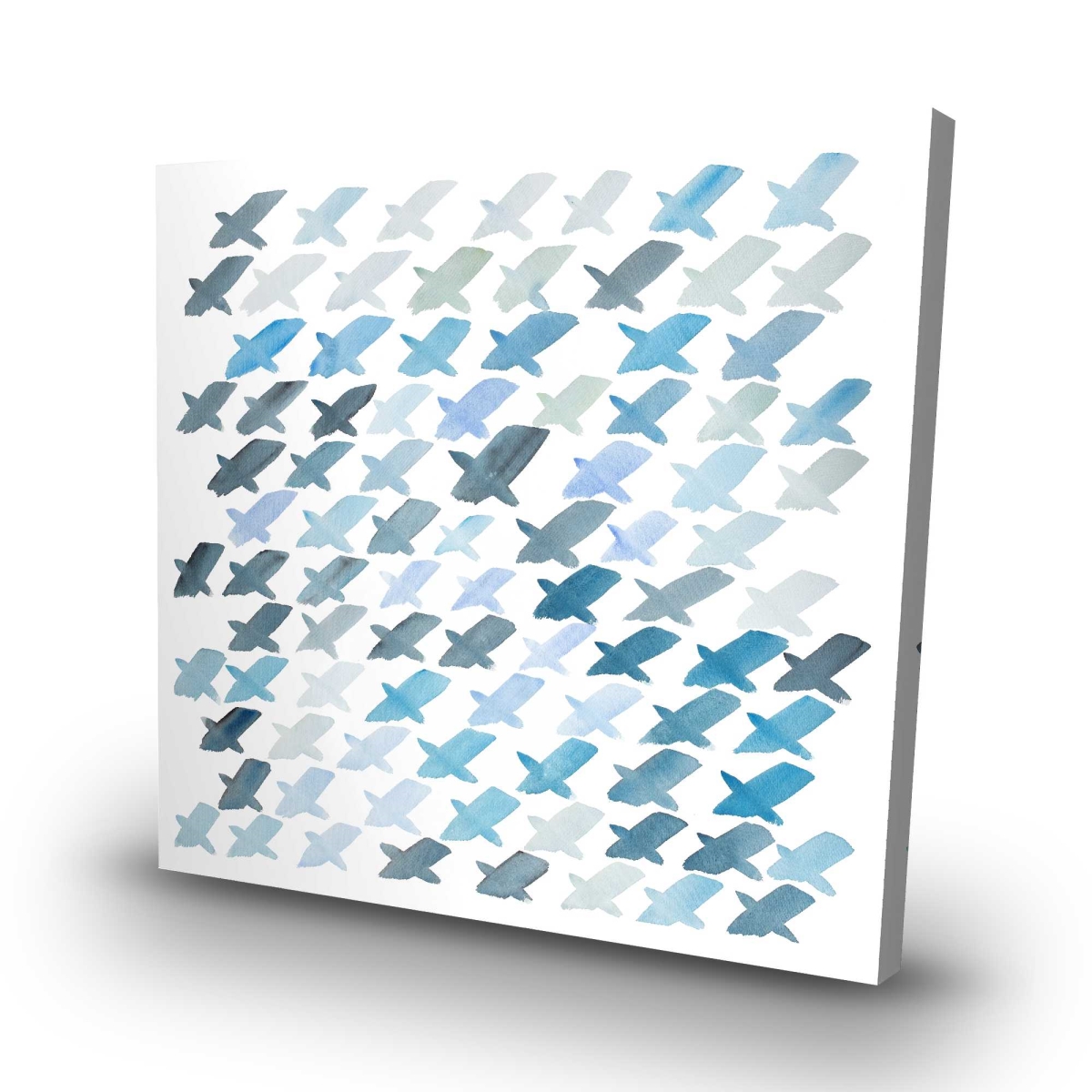 C1RC3232L92CQE 32 x 32 in. X Pattern - Blue Canvas for Stylish Home Decor - Modern Art