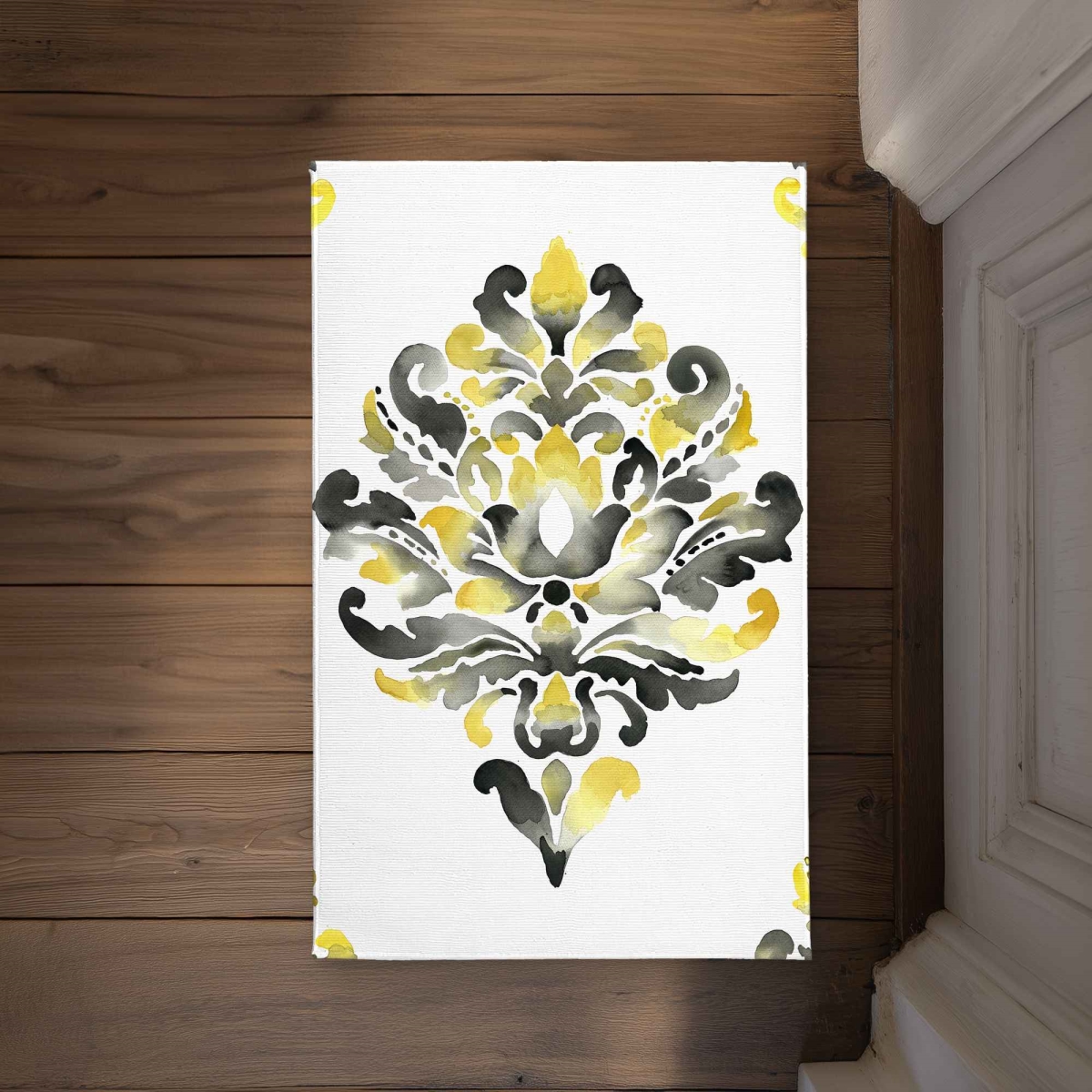 CODM2134YKVDT1 21 x 34 in. Baroque Ornament - Bohemian Patterns Door Mat for Home Decor