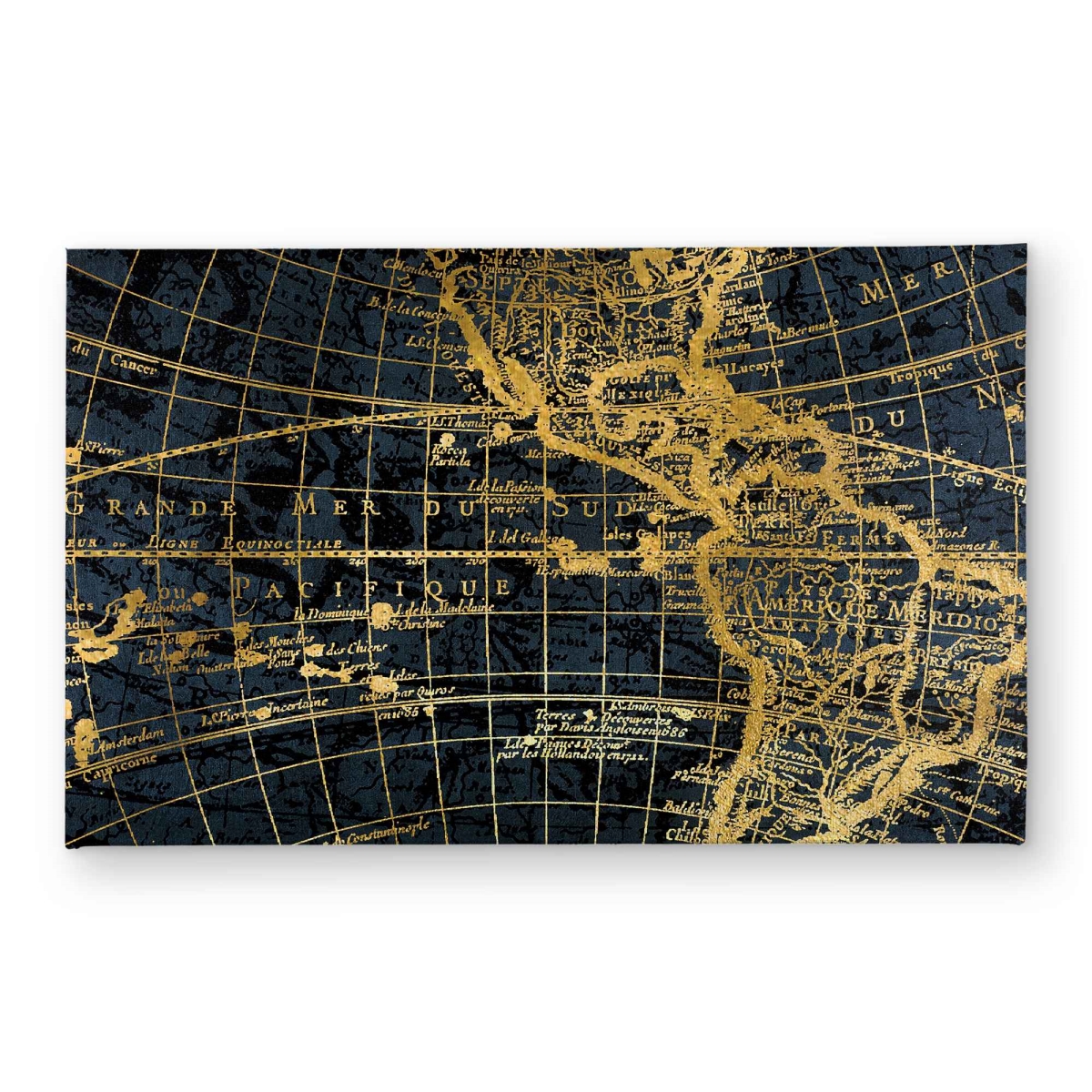 CODM2134Z3MRGQ Blue & Marine World Map Globe Door Mat - Home Decor - 21 x 34 in.