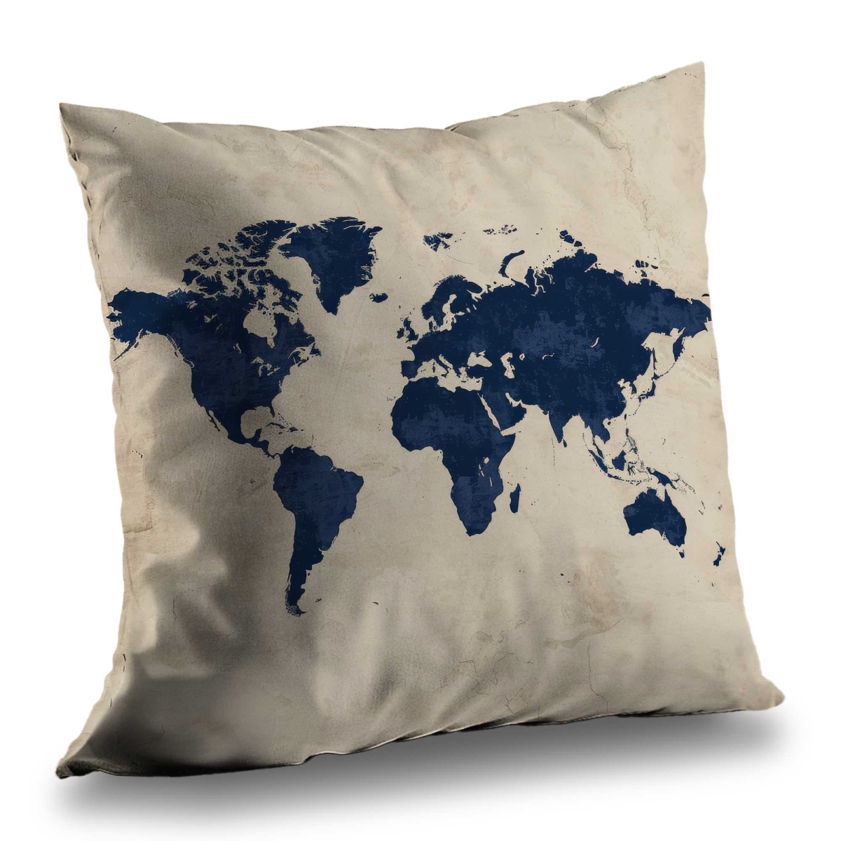 C1PC1616KD8LEG 16 x 16 in. Blue Earth White Poly Twill Throw - Elegant Home Decor