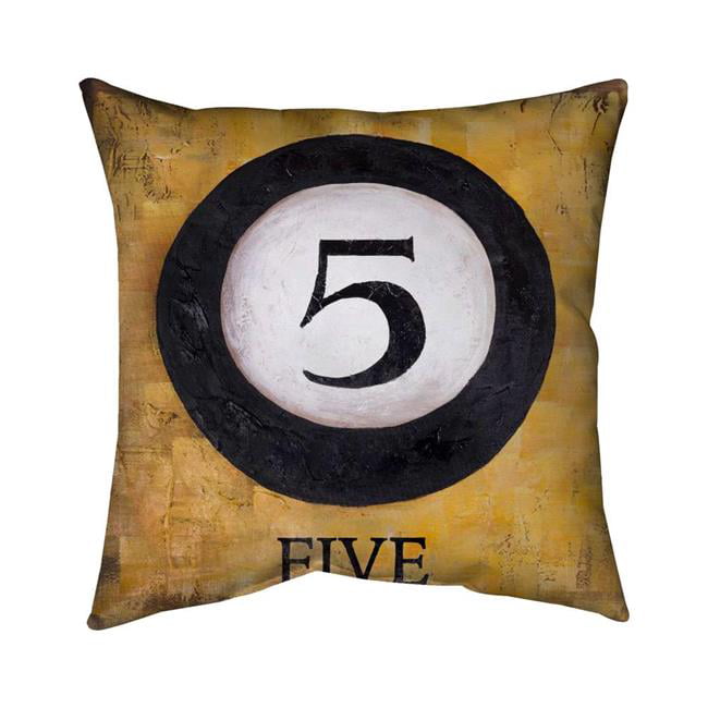 26 x 26 in. Billiard Ball No5-Double Sided Print Indoor Pillow