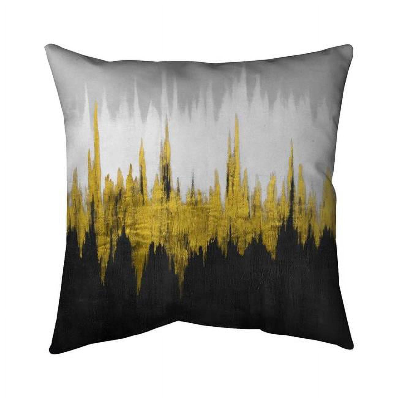 Picture of Begin Home Decor 5542-1616-AB103-1 16 x 16 in. Golden Zigzag-Double Sided Print Outdoor Pillow Cover