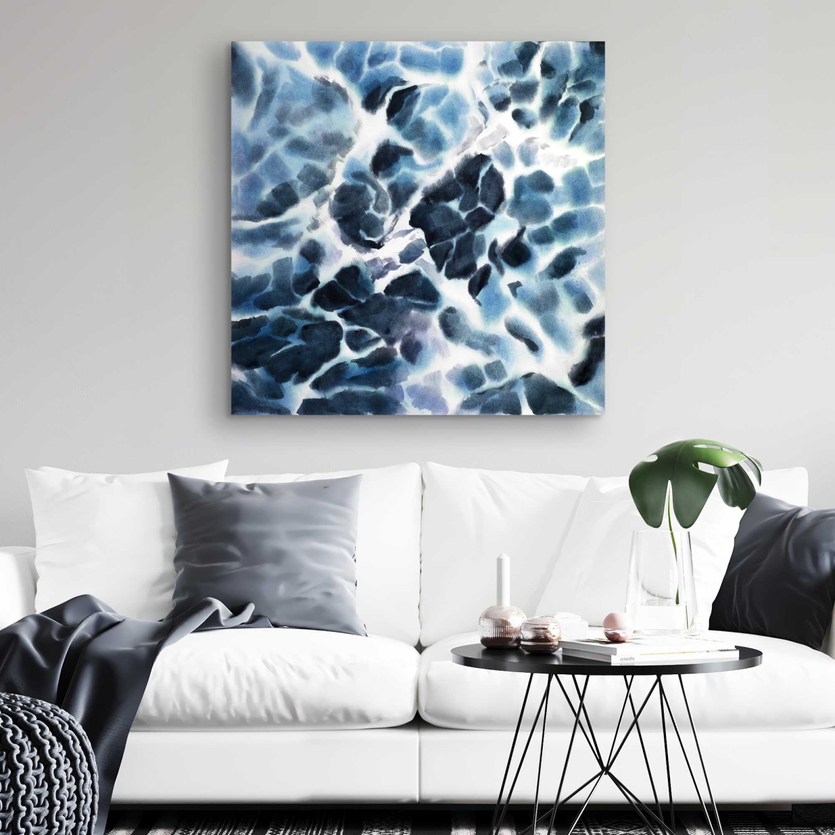 C1RC32325U1IMN 32 x 32 in. Stormy Waves of the Sea - Marine Canvas for Home Decor