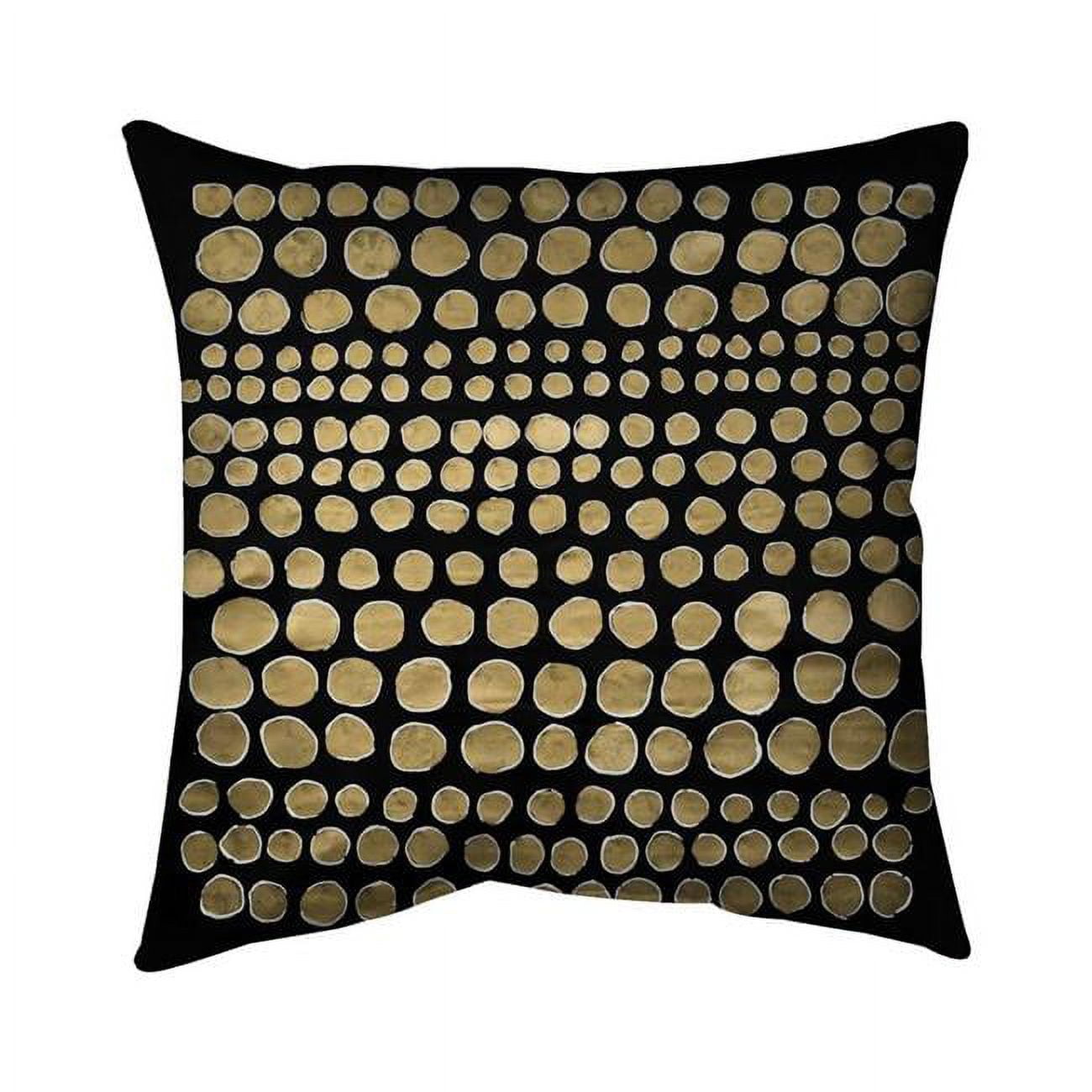 Picture of Begin Home Decor 5542-1616-AB112 16 x 16 in. Dots on Gold-Double Sided Print Outdoor Pillow Cover