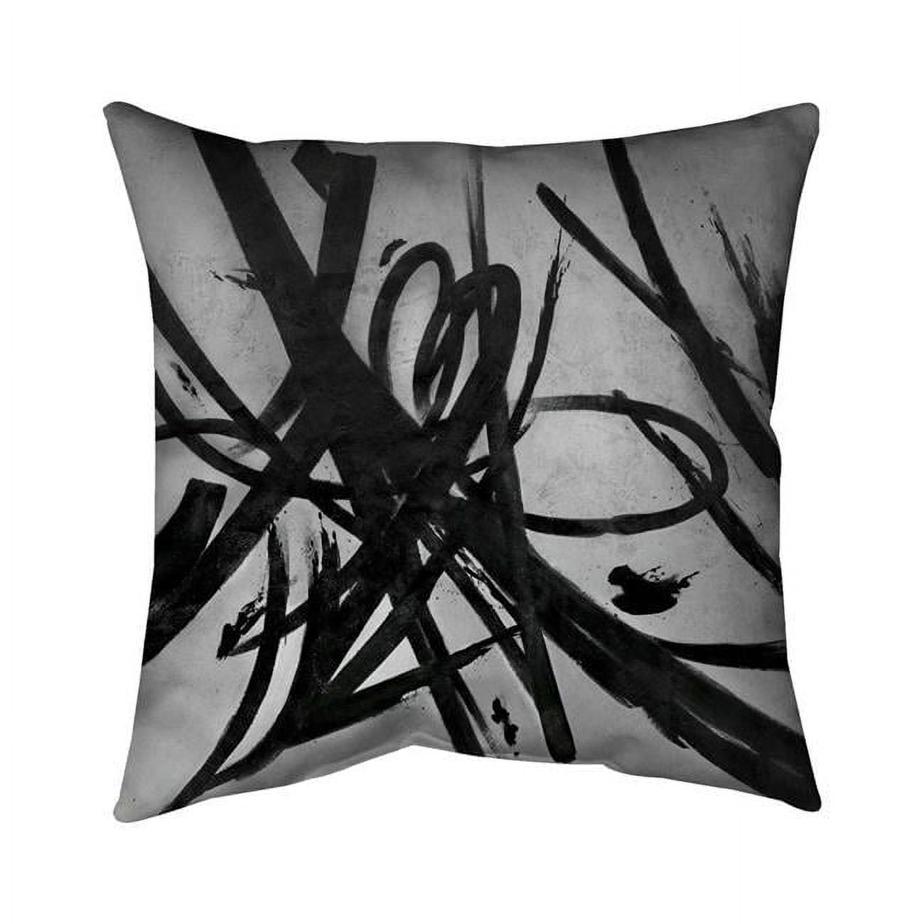 Picture of Begin Home Decor 5542-1616-AB116 16 x 16 in. Circular Strokes-Double Sided Print Outdoor Pillow Cover