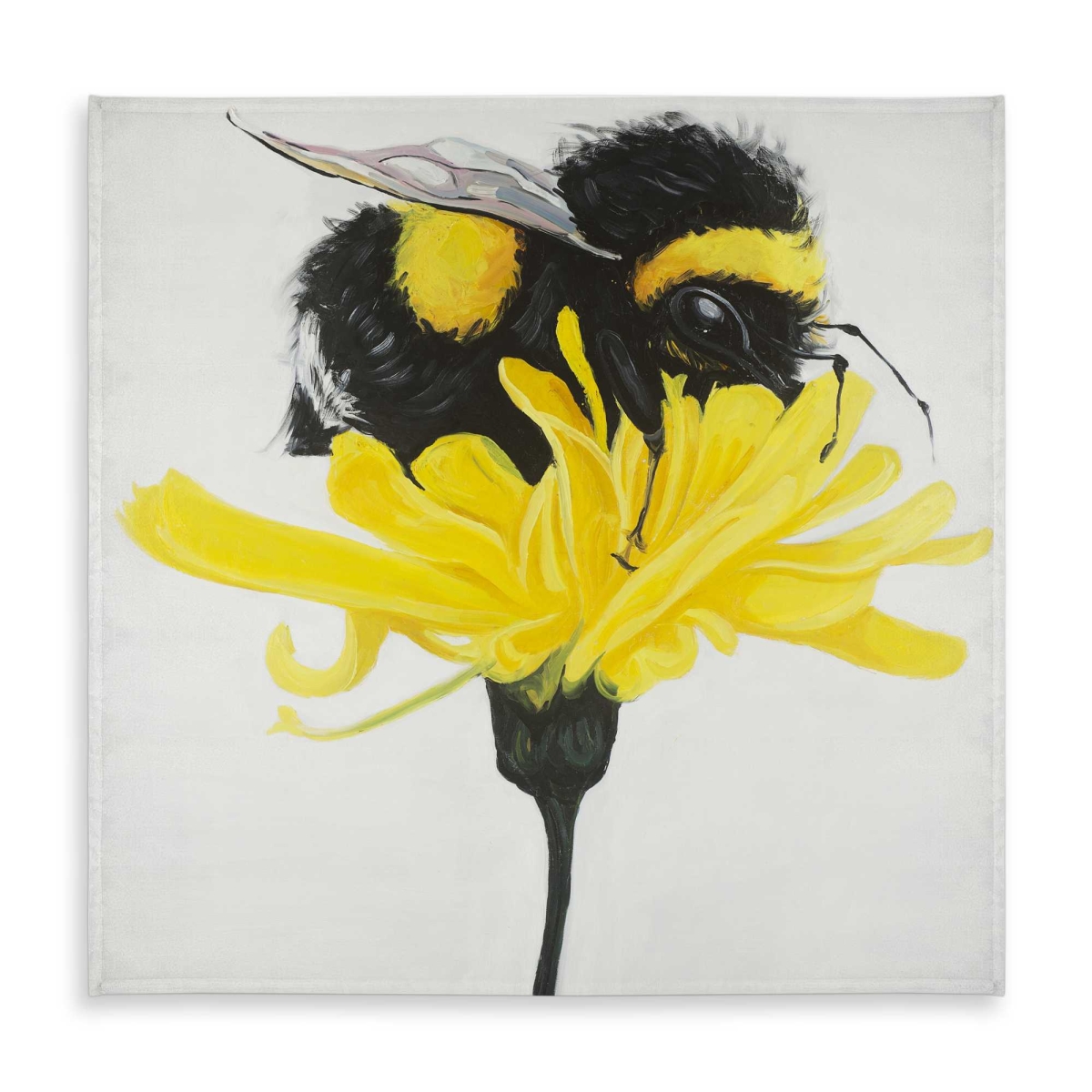 Picture of Begin Home Decor C1TC5858TXOFB5 58 x 58 in. Bumblebee on a Dandelion Tablecloth - Contemporary Animals