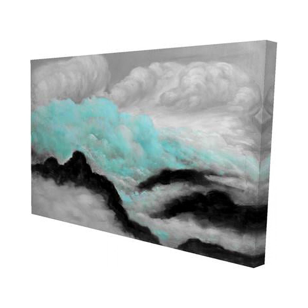 12 x 18 in. Grey & Blue Clouds-Print on Canvas