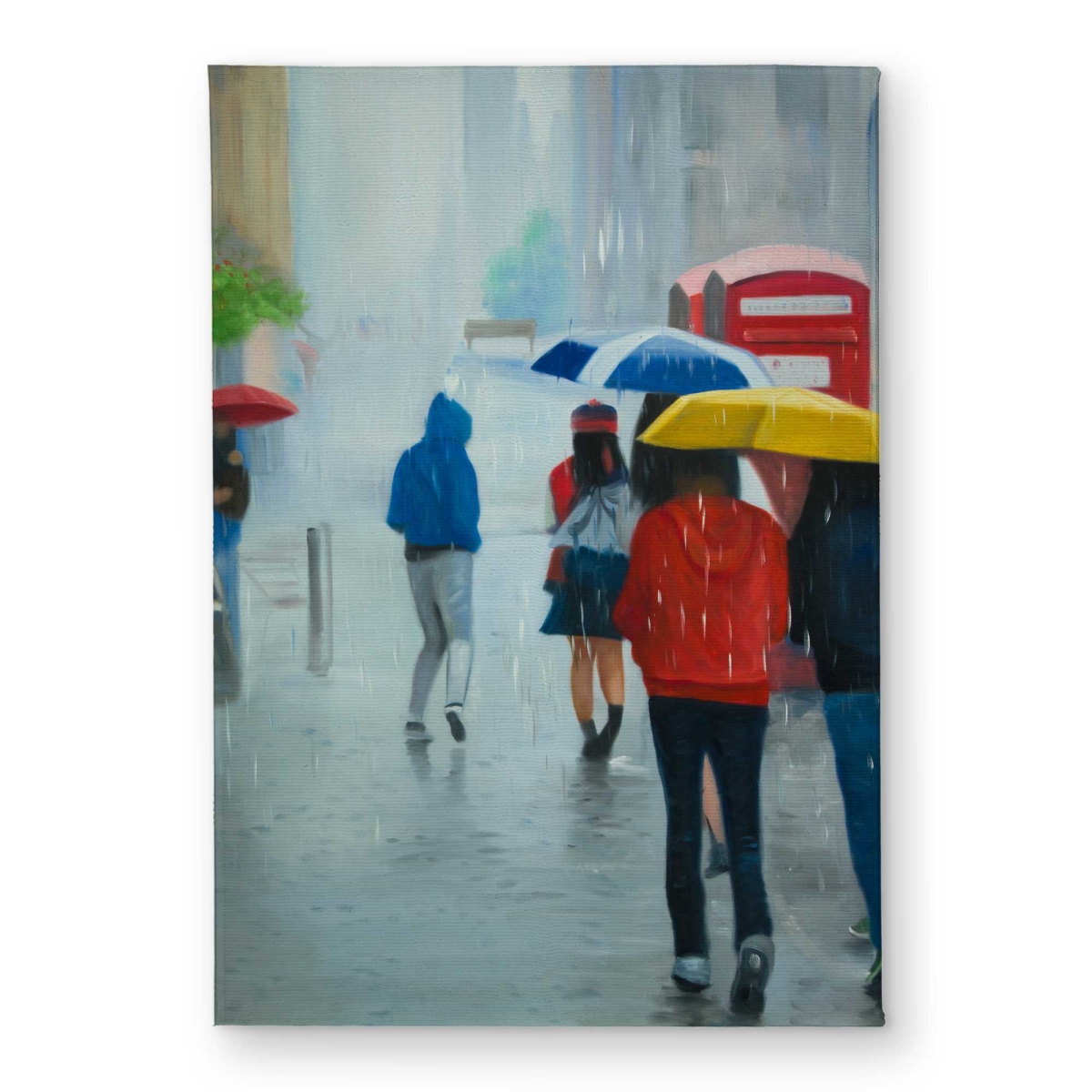 CODM1724F1CNX8 17 x 24 in. People Walking Under Umbrella Door Mat - Rainy Day Decor
