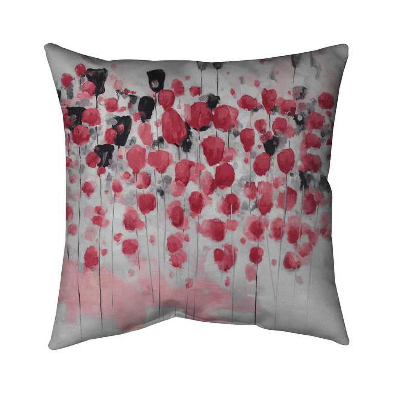 Picture of Begin Home Decor 5542-1616-AB23-1 16 x 16 in. Abstract Pink Flowers Field-Double Sided Print Outdoor Pillow Cover