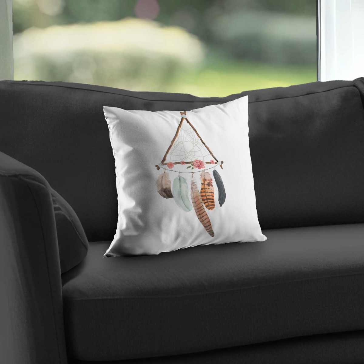 C1PC1414DFLTDO 14 x 14 in. Triangular Dream Catcher - Spiritual Orange Throw