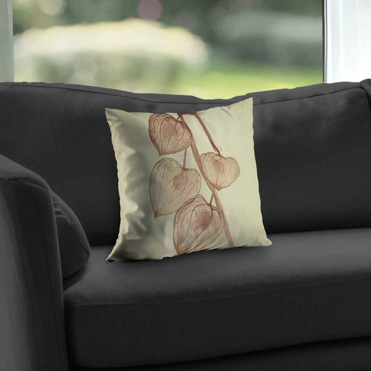 C1PC1414G2Q4AC 14 x 14 in. Growing Ground Cherries - Kitchen Hygge Poly Twill Throw
