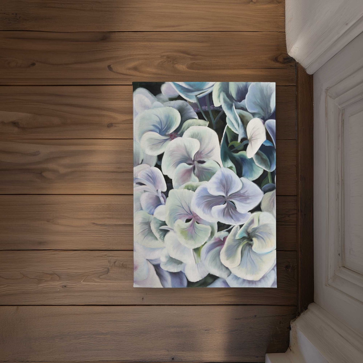 CODM1724GHOVNW 17 x 24 in. Colorful Hydrangea Flowers Door Mat - Rustic Home Decor