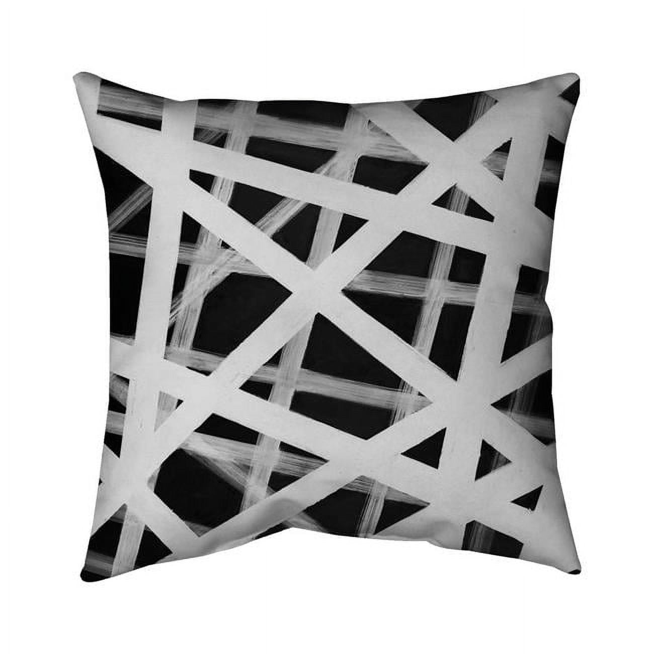 Picture of Begin Home Decor 5542-1616-AB31-1 16 x 16 in. Geometric Stripes-Double Sided Print Outdoor Pillow Cover