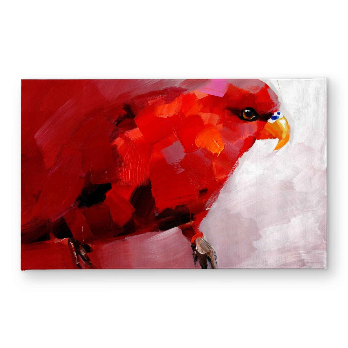 CODM2134FRLBUE 21 x 34 in. Abstract Red Parrot Door Mat - Stylish Decor Indoor & Outdoor
