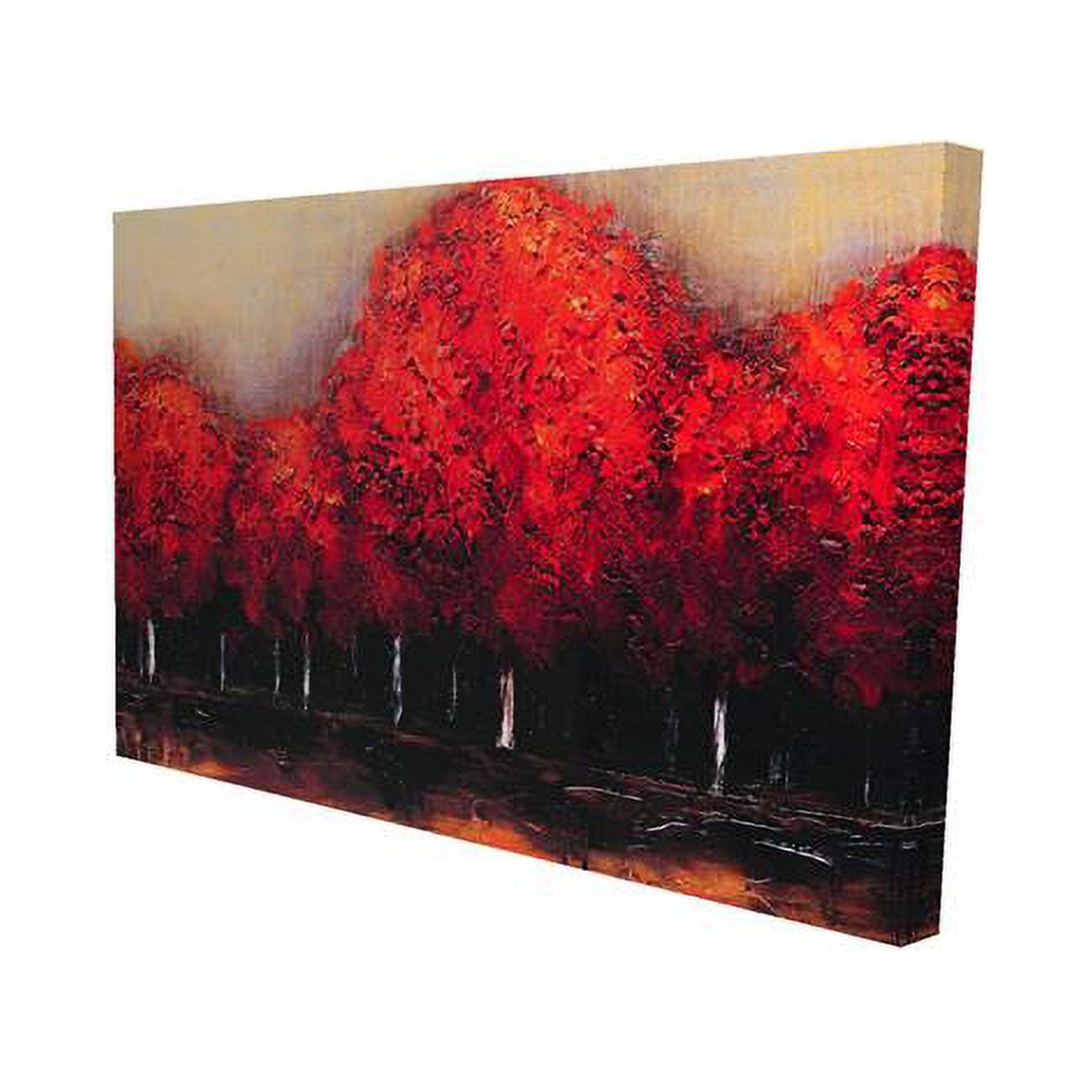 12 x 18 in. Red Dark Trees-Print on Canvas