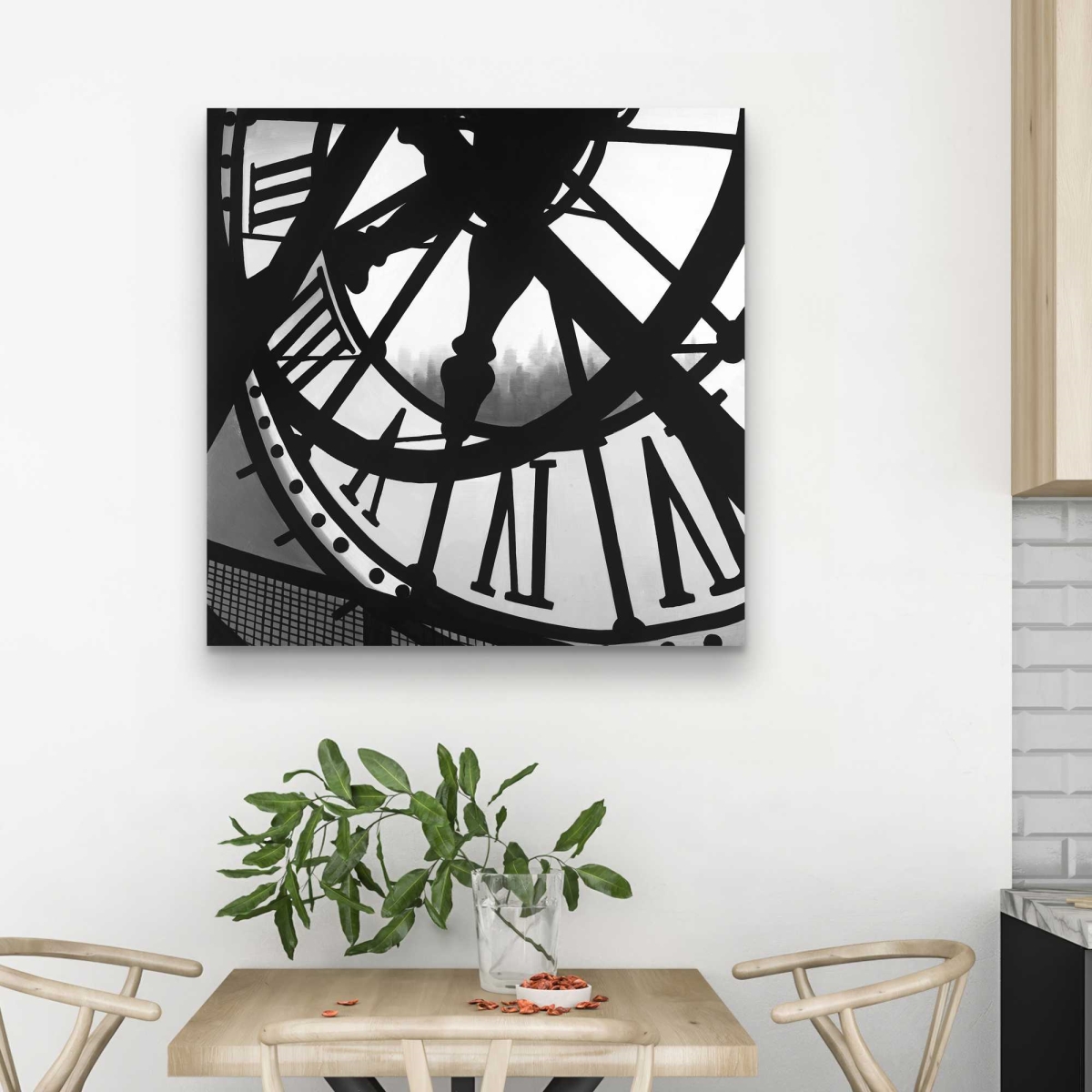 C1RC3232T4EUED 32 x 32 in. Giant Clock in Orsay Museum - Black Object Canvas Decor