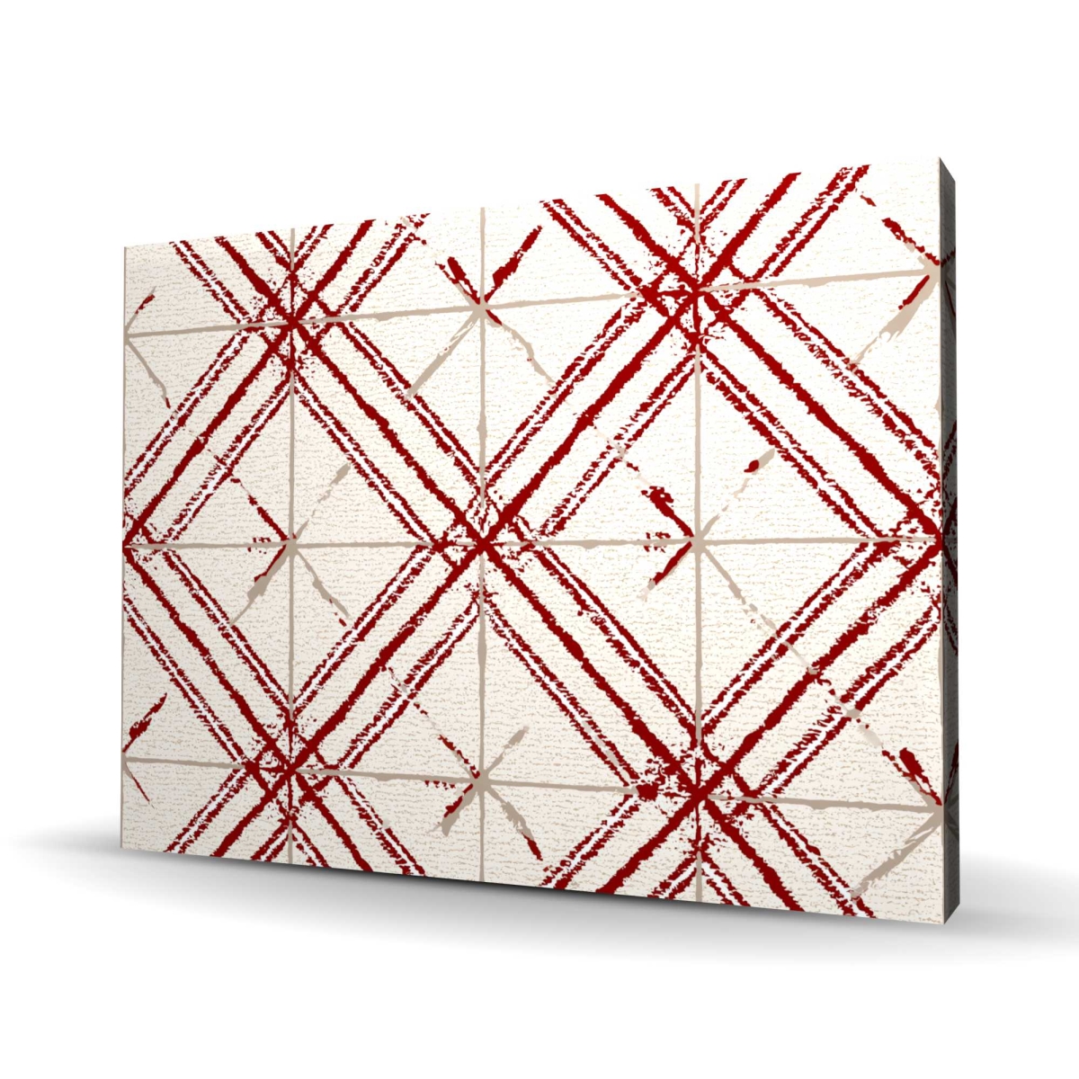 C1RC3648VNESO4 36 x 48 in. Red Lines Pattern Canvas - Stylish Home Decor Wall Art