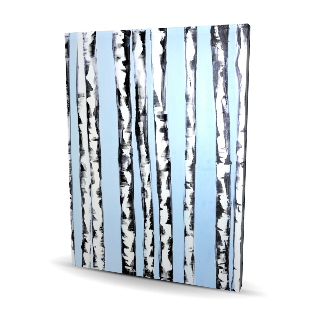 C1RC3648WIIM6L 36 x 48 in. Birches on a Blue Background - White Trees Canvas Decor