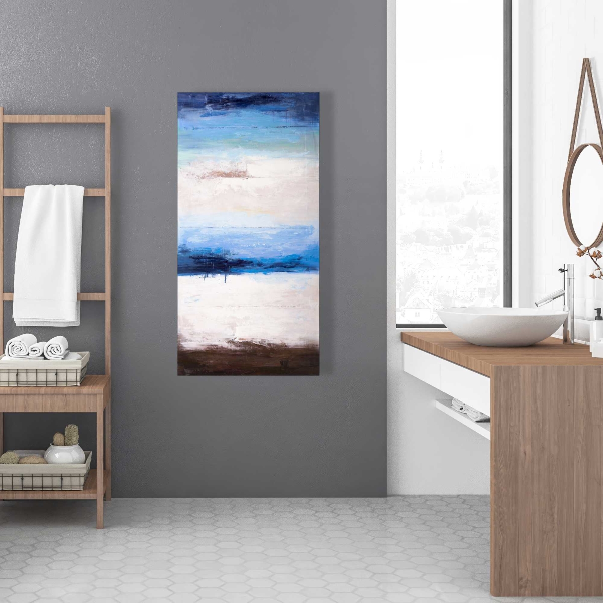 C1RC24487WSJRU 24 x 48 in. Colors of the Beach - Marine Canvas Art for Home Decor