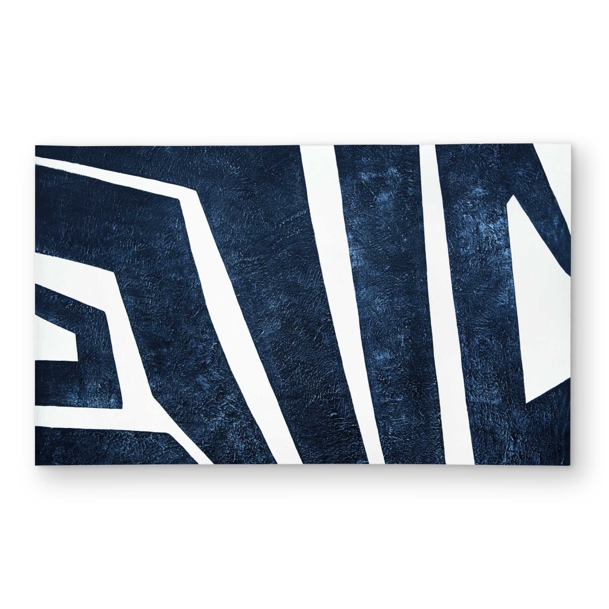 C1ROAR3597YERB 3 x 5 ft. Blue Labyrinth - Abstract Outdoor Rectangle Area Rug for Home Decor