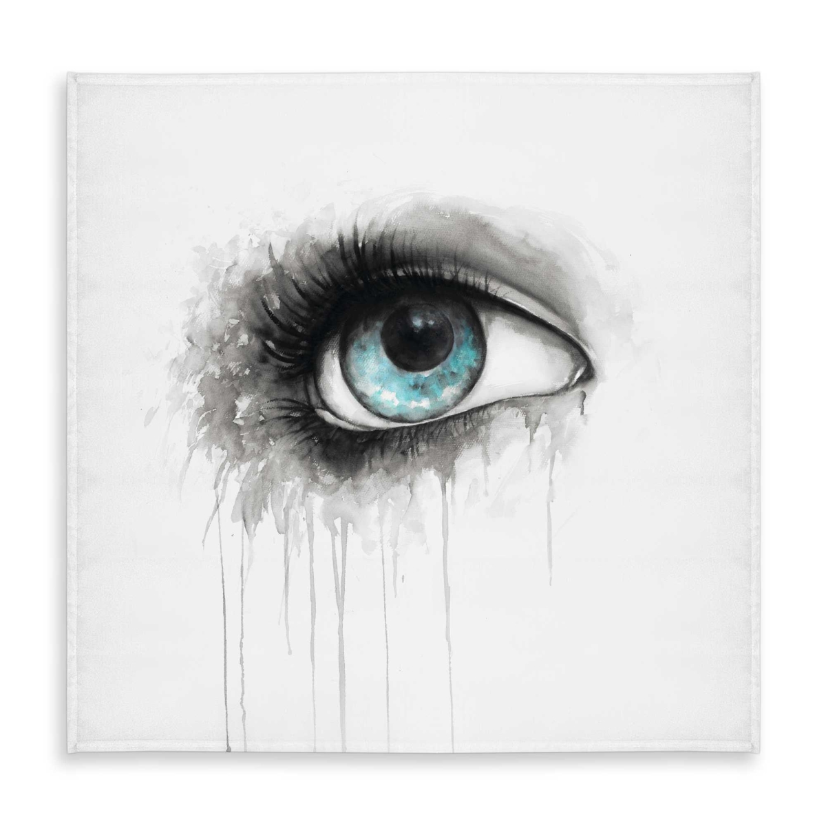 Picture of Begin Home Decor C1TC5858N6G2XU 58 x 58 in. Blue Eye in Watercolor Tablecloth - Indoor & Outdoor Decor