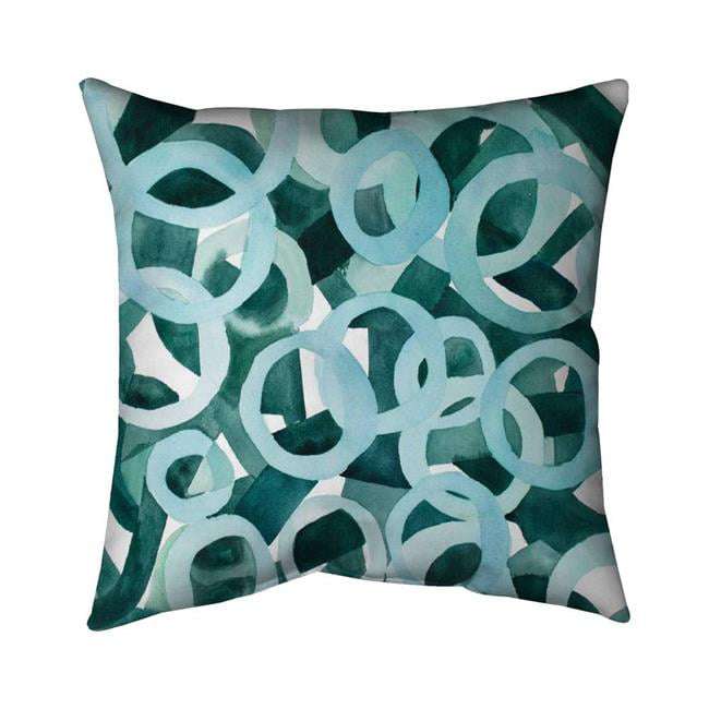 Picture of Begin Home Decor 5542-1616-AB47 16 x 16 in. Abstract Rings-Double Sided Print Outdoor Pillow Cover