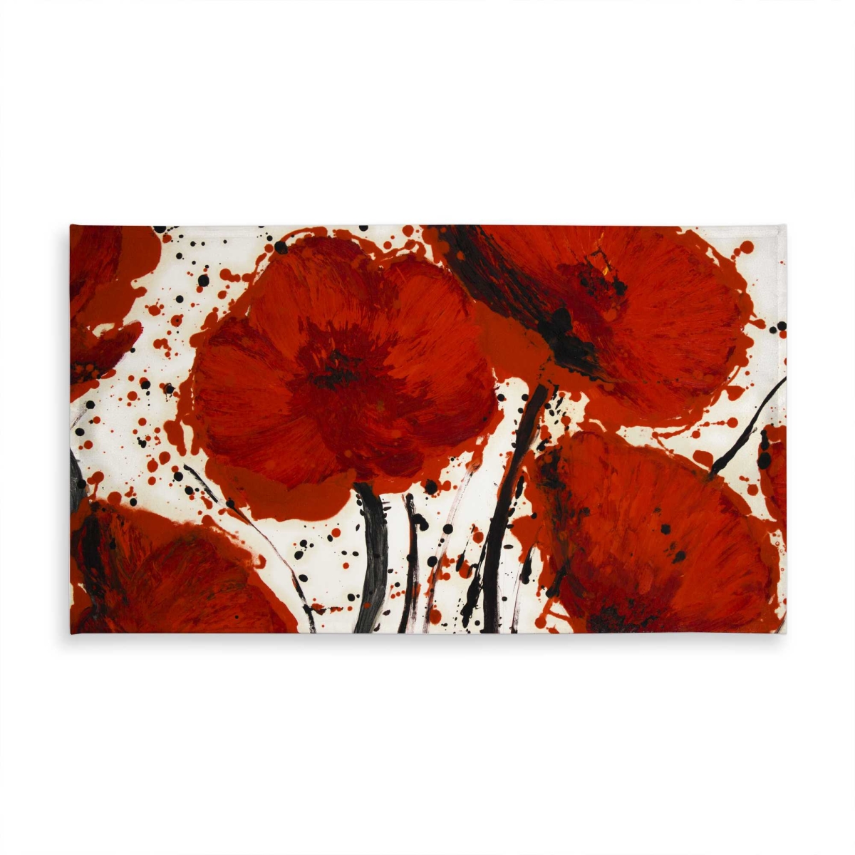 Picture of Begin Home Decor C1TCLRGEL81F3B 58 x 102 in. Abstract Paint Splash Red Flowers Tablecloth for Home Decor