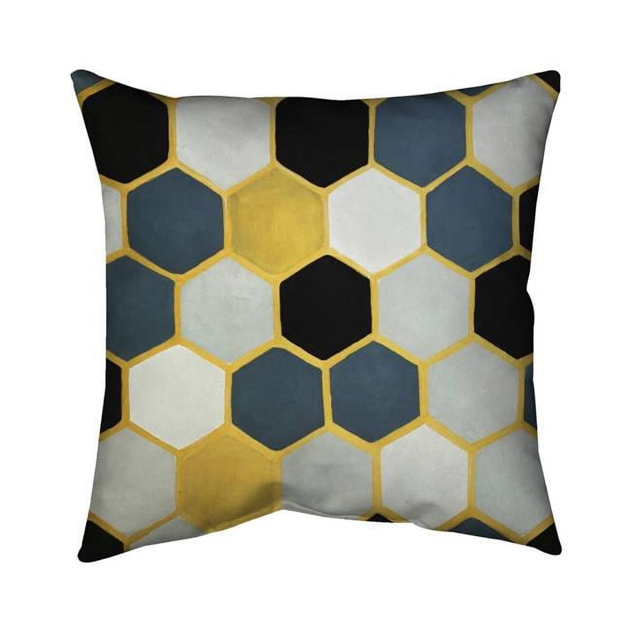 Picture of Begin Home Decor 5542-1616-AB60 16 x 16 in. Blue Cells-Double Sided Print Outdoor Pillow Cover