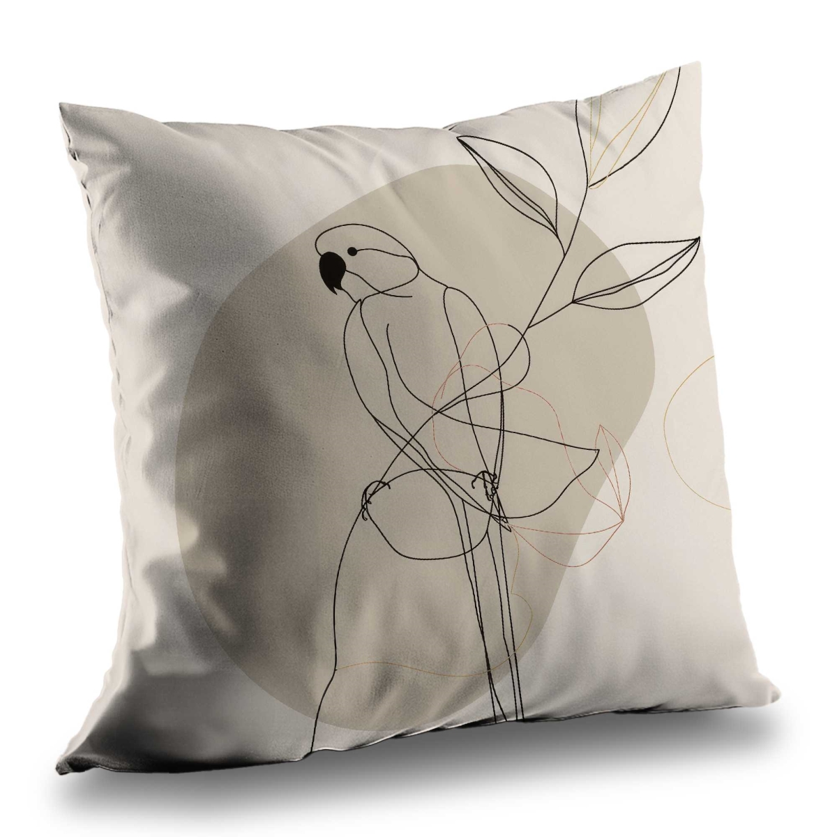 C1PT1818F4G9SK 18 x 18 in. Lovebird White Poly Twill Throw Pillow Insert - Home Decor