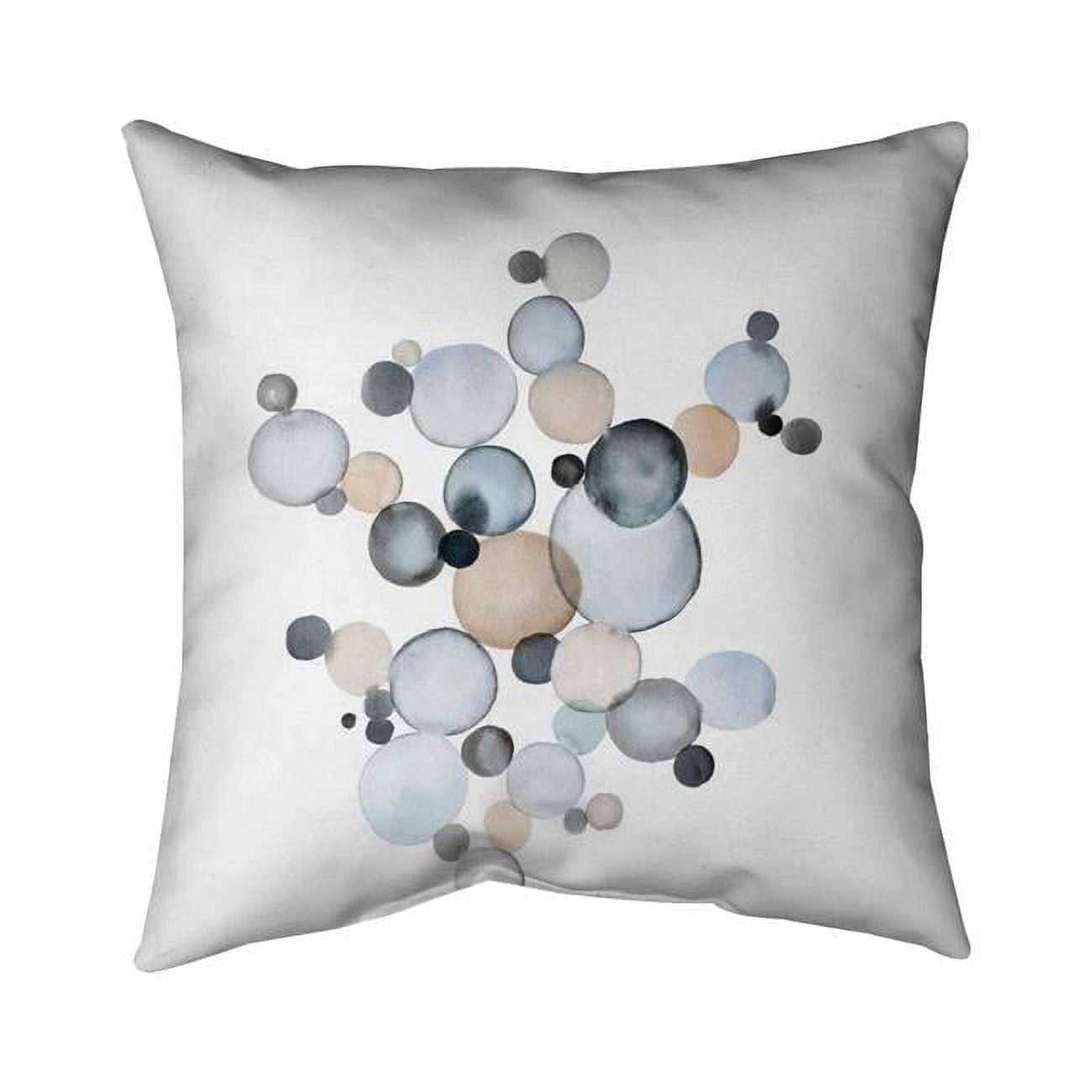 Picture of Begin Home Decor 5542-1616-AB65 16 x 16 in. Greyish Bubbles-Double Sided Print Outdoor Pillow Cover
