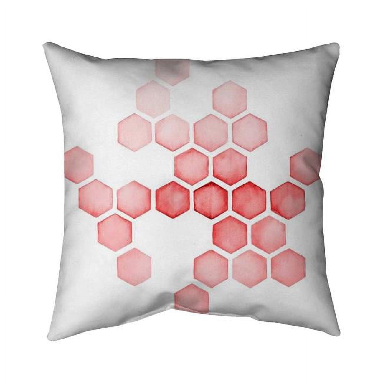 Picture of Begin Home Decor 5542-1616-AB66-1 16 x 16 in. Alveoli Red-Double Sided Print Outdoor Pillow Cover