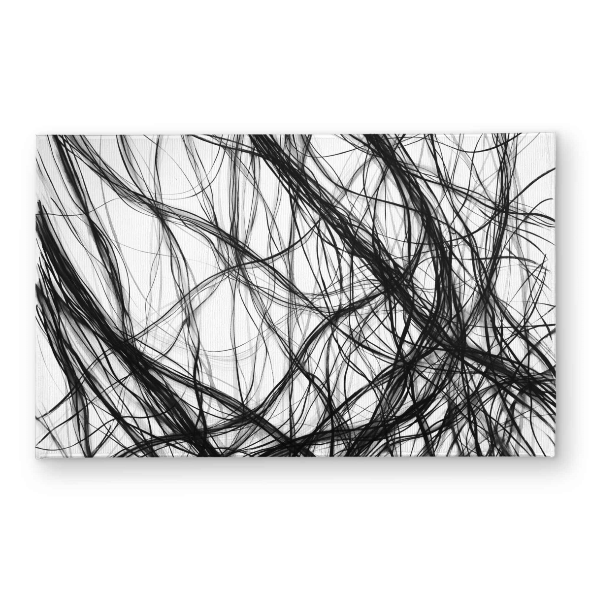 CODM2134AD2DHI 21 x 34 in. Connection Black & White Abstract Door Mat - Indoor & Outdoor