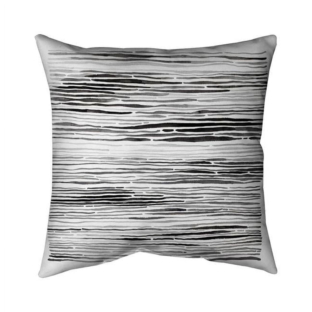 Picture of Begin Home Decor 5542-1616-AB68 16 x 16 in. Grey Grooves-Double Sided Print Outdoor Pillow Cover