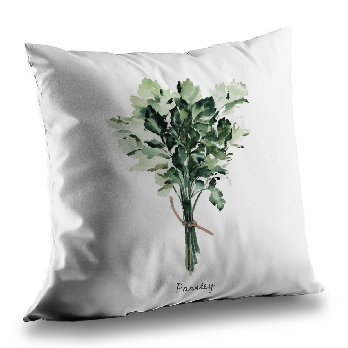 C1PC1414YI439U 14 x 14 in. Tied Up Persil Bundle - Green Illustrative Poly Twill Throw