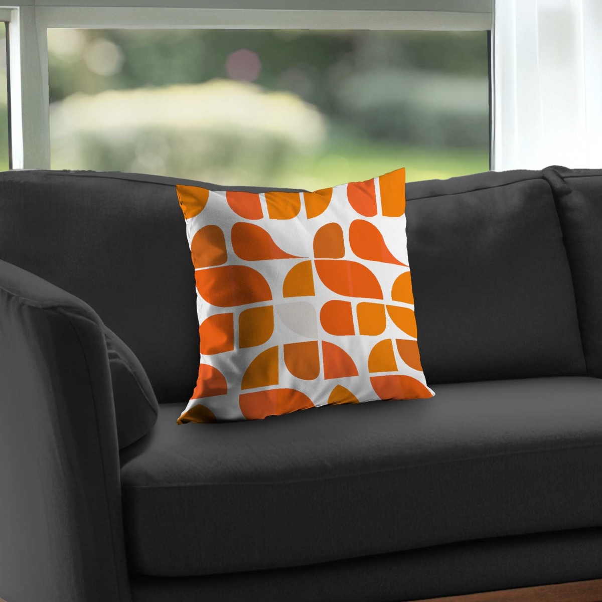 C1PC1616Q862PH 16 x 16 in. Zig Zag White Poly Twill Throw - Stylish Home Decor Accent
