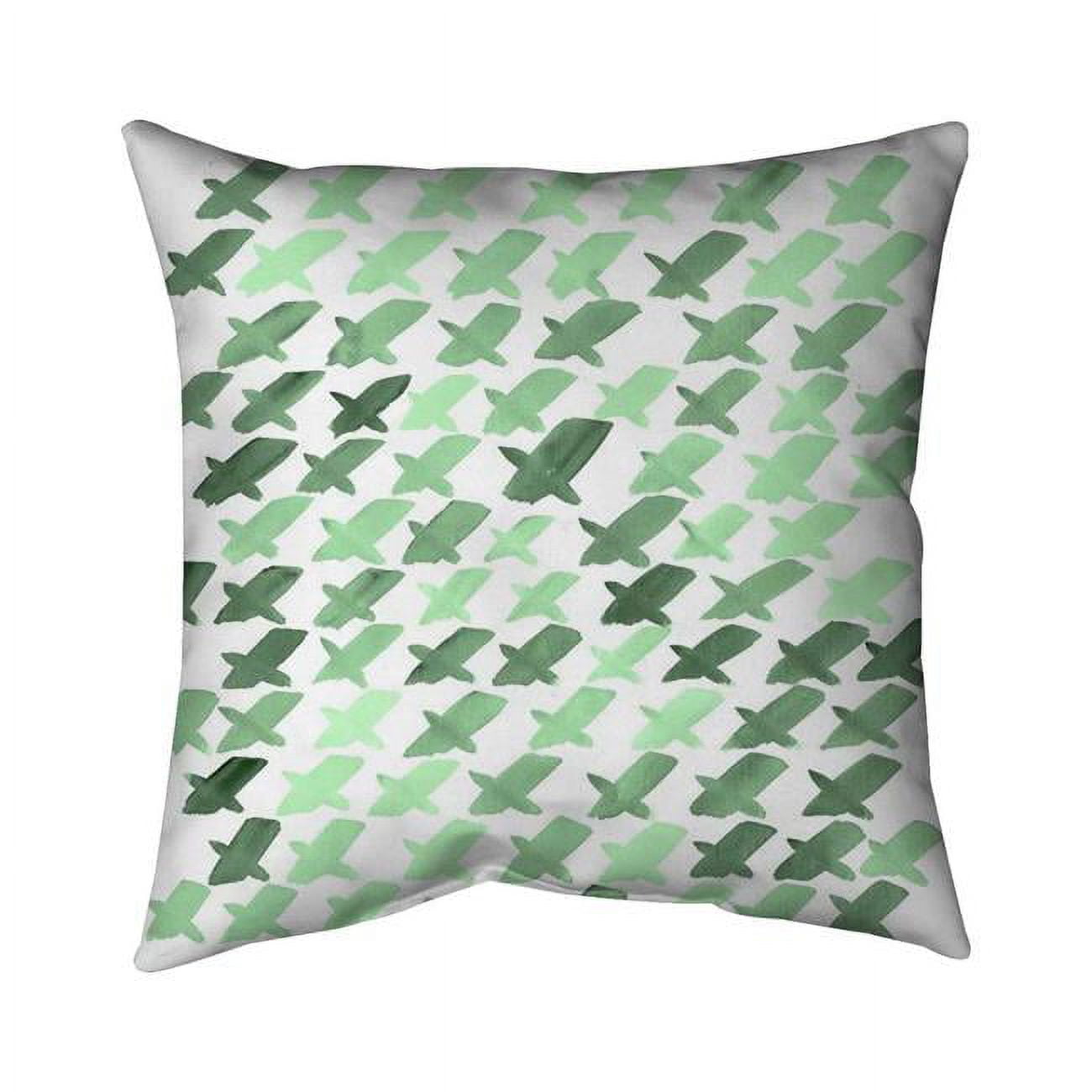 Picture of Begin Home Decor 5542-1616-AB70-2 16 x 16 in. Green Pattern X-Double Sided Print Outdoor Pillow Cover