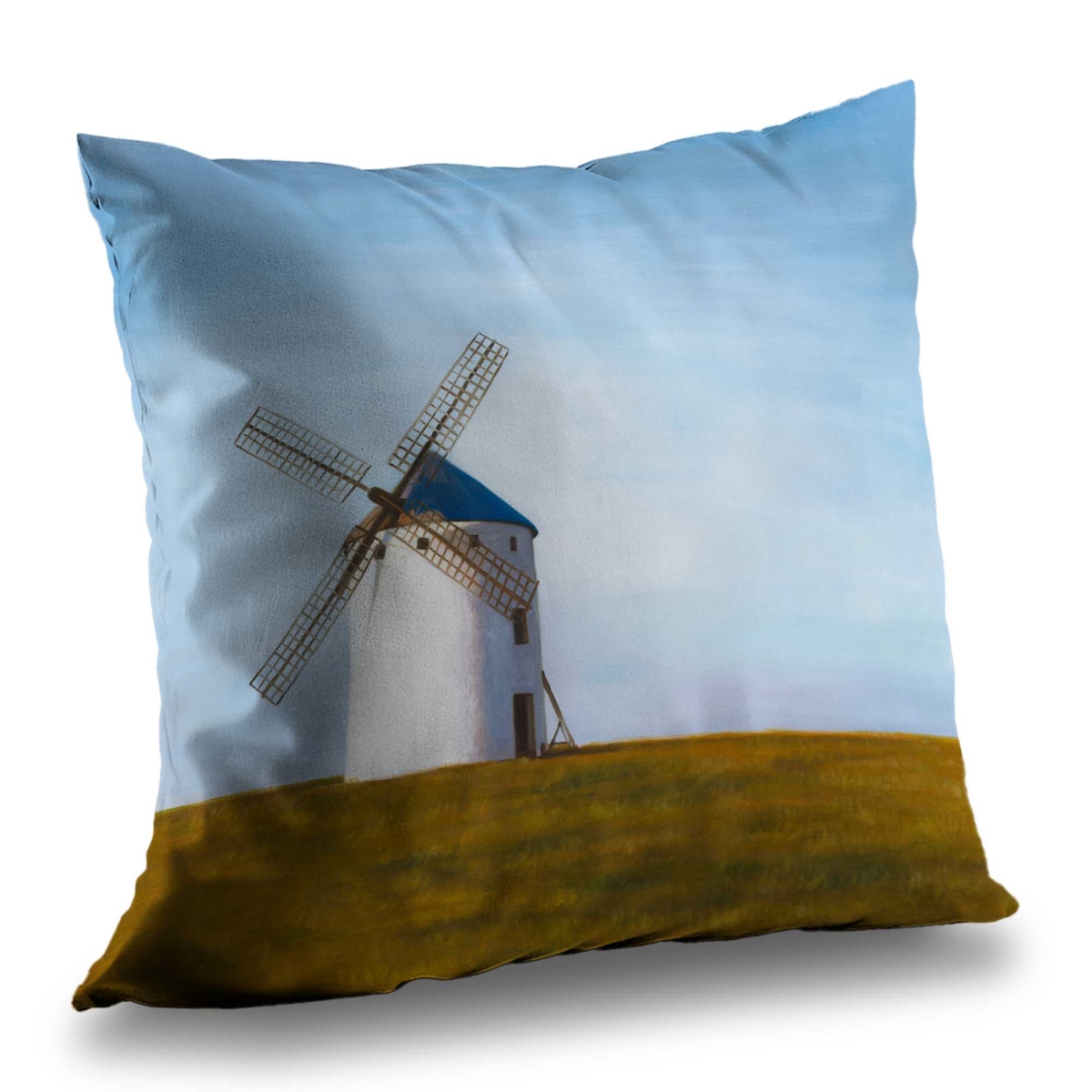 C1PC1414P0ESA8 14 x 14 in. Big Windmill Rustic Office Poly Twill Throw for Home Decor