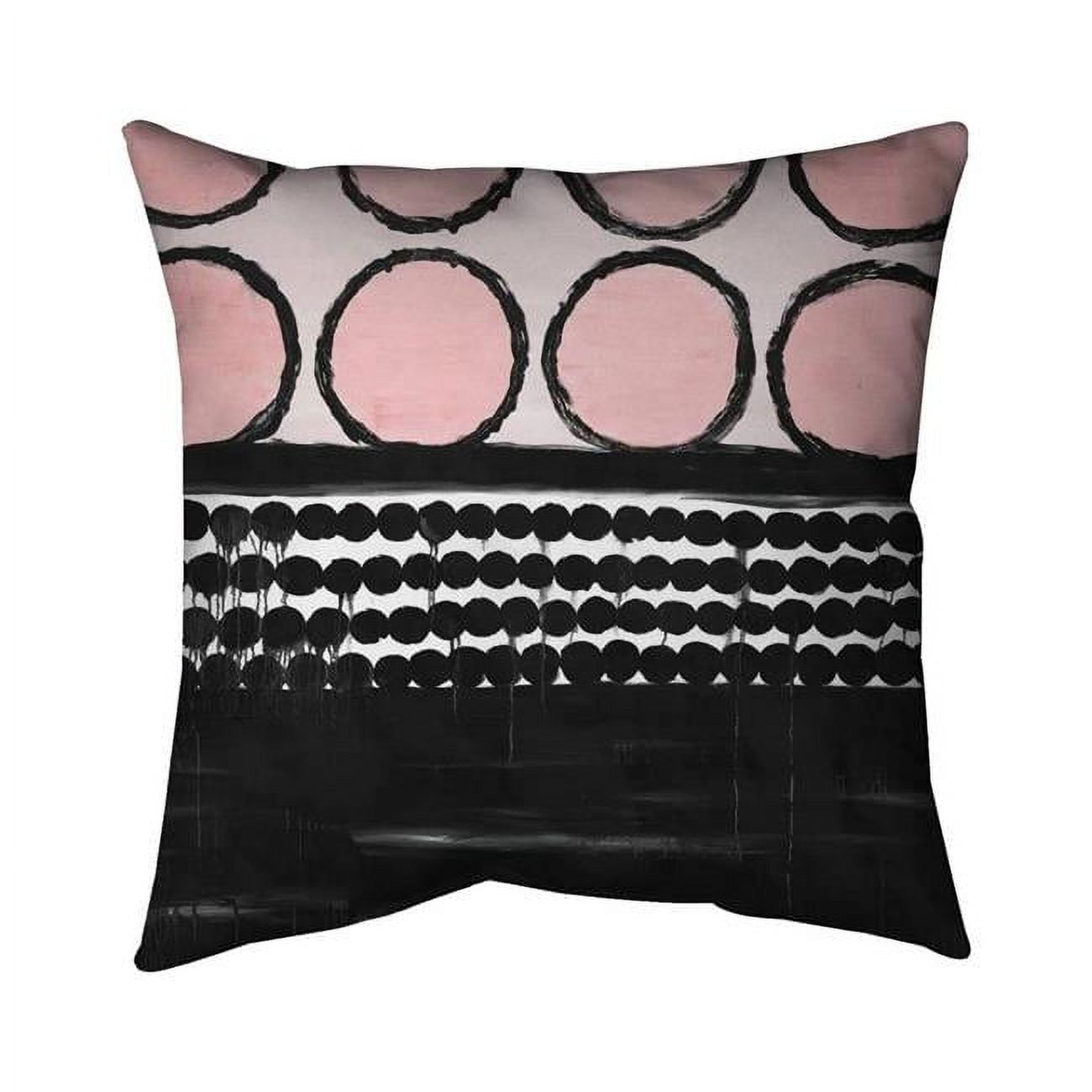 Picture of Begin Home Decor 5542-1616-AB78-1 16 x 16 in. Cluster of Pink Circles-Double Sided Print Outdoor Pillow Cover