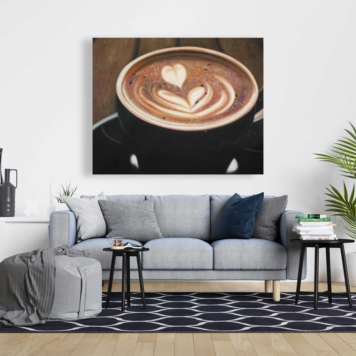 C1RC4860O7JOSR 48 x 60 in. Artistic Cappuccino - Rustic Food Canvas for Home Decor